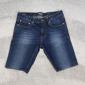 Superdry Jean Shorts Mens 32 Blue Denim Corporal Slim 5 Pocket Hemmed M70003KQF7